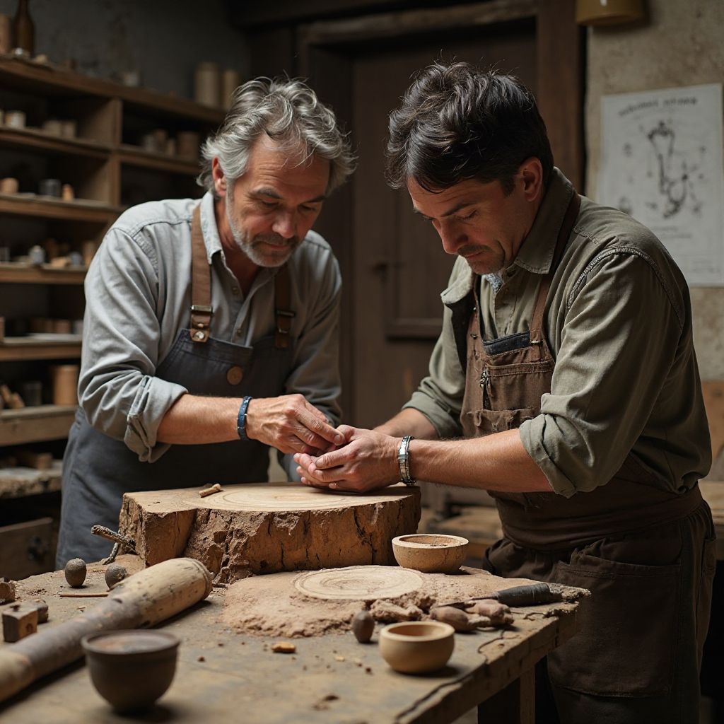 Traditional artisan demonstrating ancient craft techniques